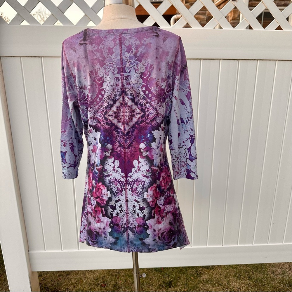 Live and Let Live Purple Tunic Top - Picture 10 of 16